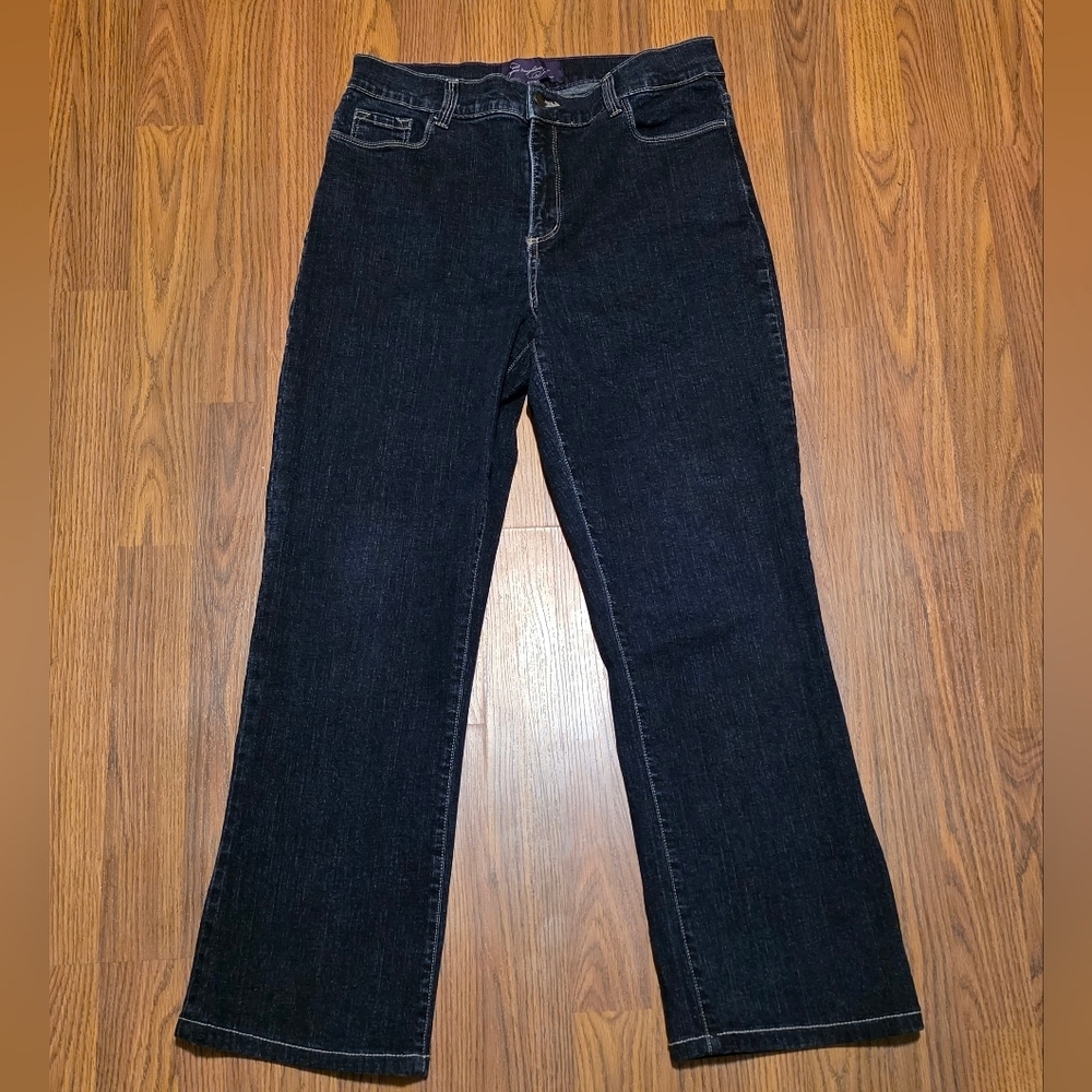 NYDJ Not Your Daughter’s Jeans Size 10 Dark Wash Lift Tuck Straight Leg Denim
